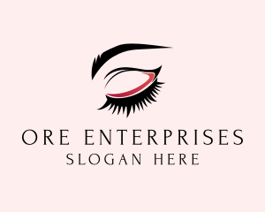 Beauty Eyelashes Eyebrows logo design