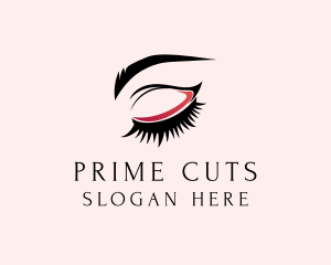 Beauty Eyelashes Eyebrows logo design