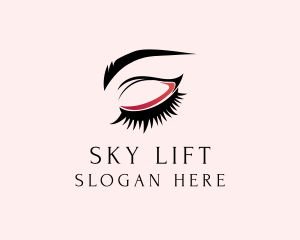 Beauty Eyelashes Eyebrows logo design