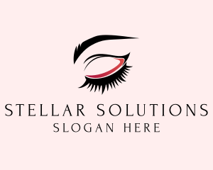 Beauty Eyelashes Eyebrows logo design