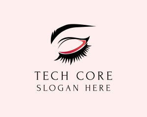 Beauty Eyelashes Eyebrows logo design