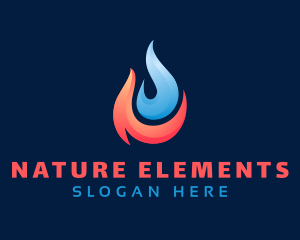 Fire Water Element logo design