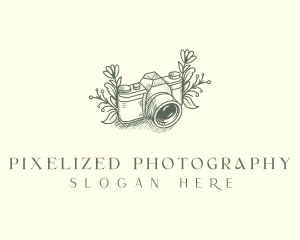 Camera Floral Photography logo design