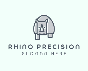 Wild Cartoon Rhino logo design