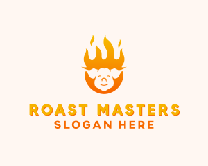 BBQ Pig Rotisserie logo design