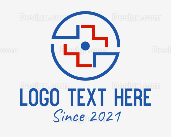 Medical Cross Badge Logo