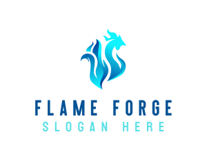 Flame Grill Chicken logo design