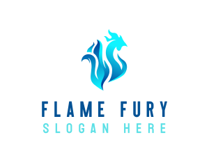 Flame Grill Chicken logo design