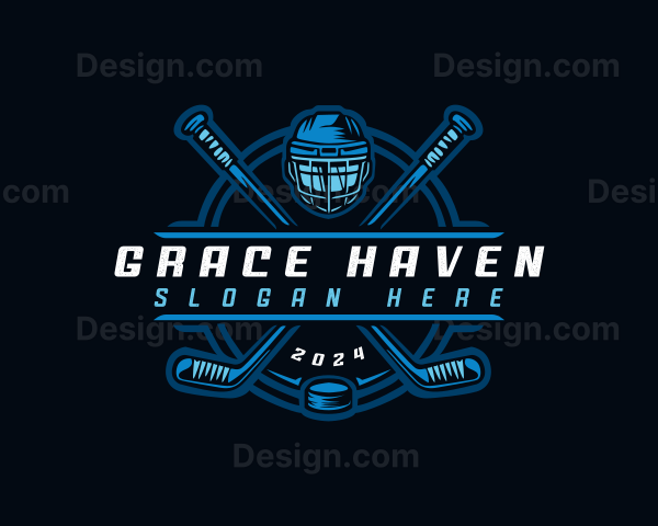 Hockey Sports Varsity Logo