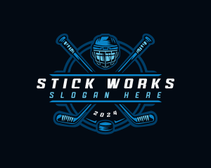 Hockey Sports Varsity logo design