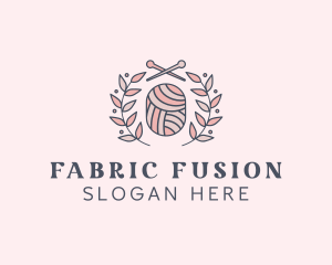 Needle Yarn Laurel Knitting logo design