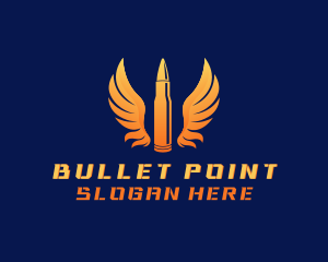 Bullet Wings Military logo design