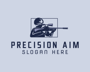 Soldier Sniper Shooter logo design