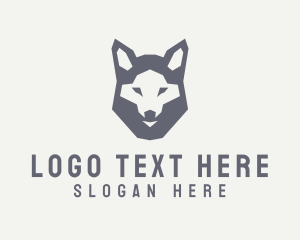 Wolf Hound Face logo design
