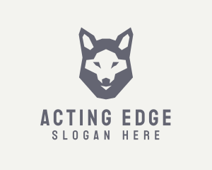 Wolf Hound Face logo design