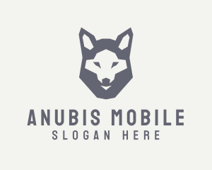 Wolf Hound Face logo design