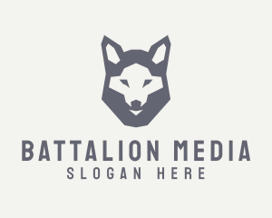 Wolf Hound Face logo design