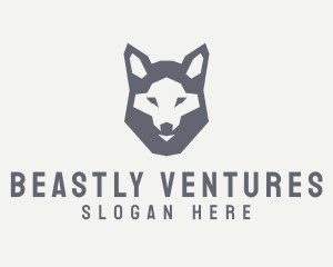 Wolf Hound Face logo design