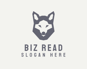 Wolf Hound Face logo design