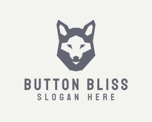 Wolf Hound Face logo design