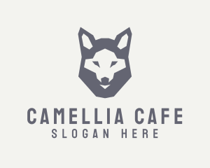 Wolf Hound Face logo design