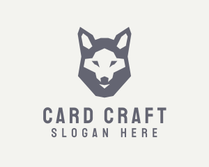 Wolf Hound Face logo design