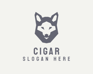 Wolf Hound Face logo design