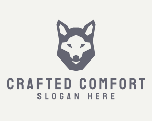 Wolf Hound Face logo design