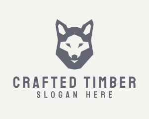 Wolf Hound Face logo design