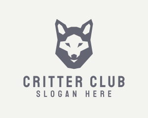 Wolf Hound Face logo design