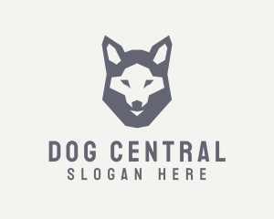 Wolf Hound Face logo design