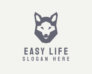 Wolf Hound Face logo design