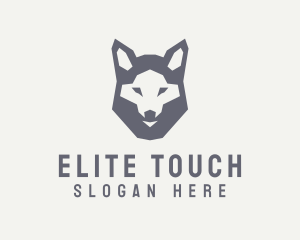 Wolf Hound Face logo design