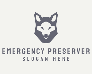 Wolf Hound Face logo design