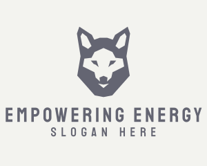 Wolf Hound Face logo design