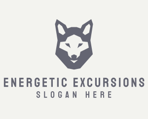 Wolf Hound Face logo design