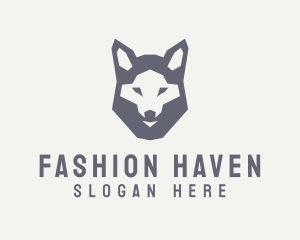 Wolf Hound Face logo design