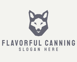 Wolf Hound Face logo design