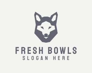 Wolf Hound Face logo design