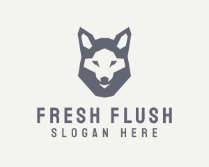 Wolf Hound Face logo design