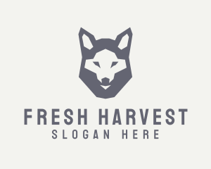 Wolf Hound Face logo design