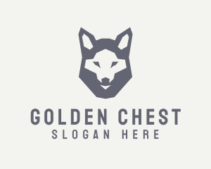 Wolf Hound Face logo design