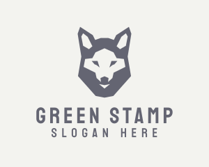 Wolf Hound Face logo design