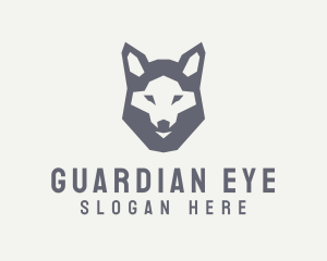 Wolf Hound Face logo design