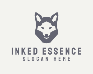 Wolf Hound Face logo design