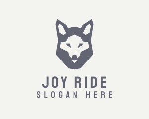 Wolf Hound Face logo design