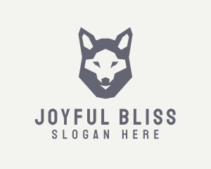 Wolf Hound Face logo design