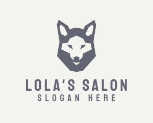 Wolf Hound Face logo design