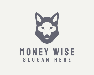 Wolf Hound Face logo design