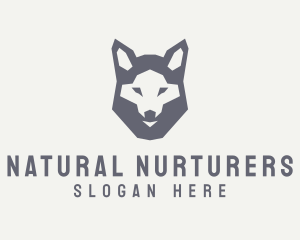 Wolf Hound Face logo design